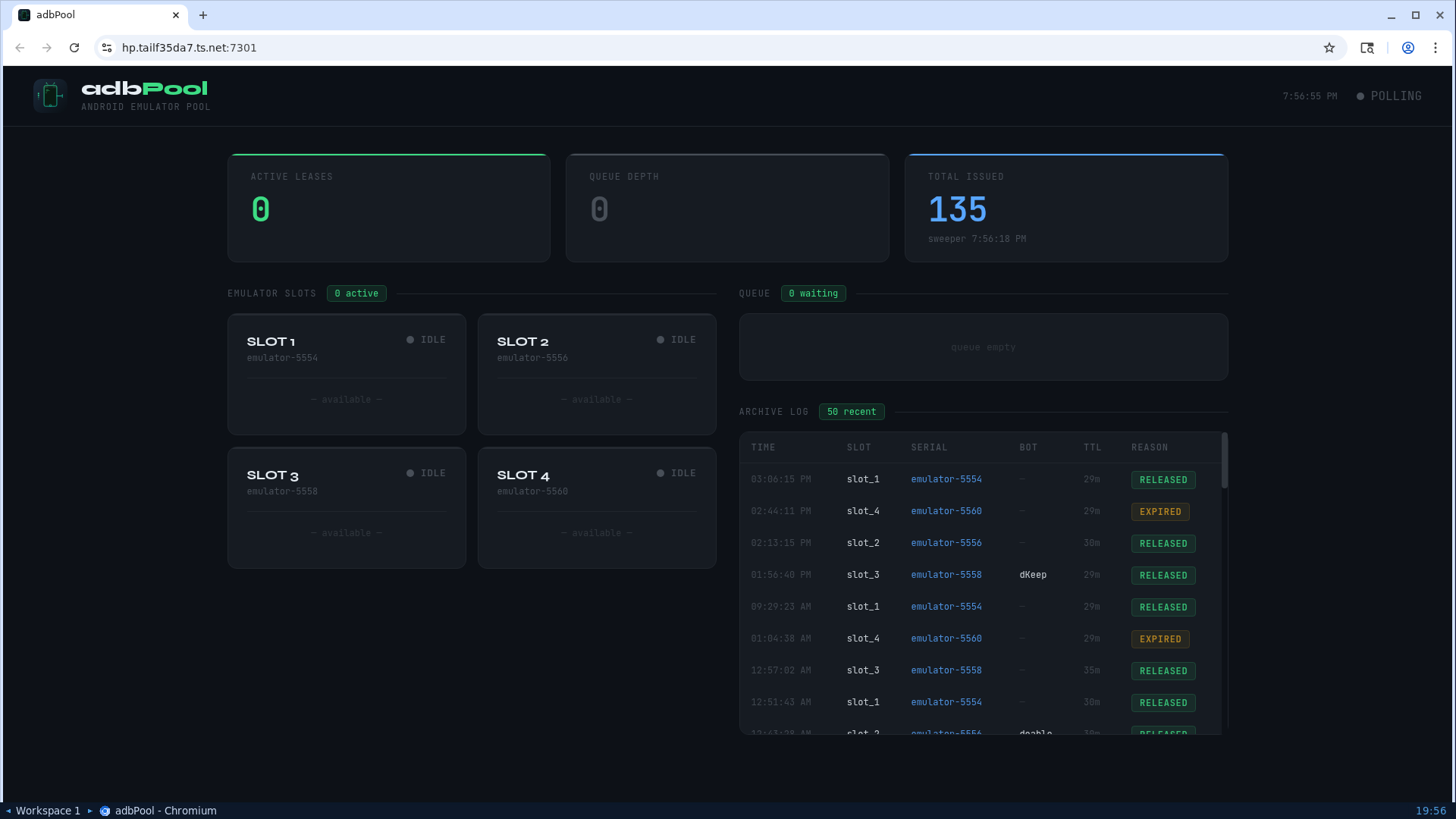 e2eMobileAppTester desktop view